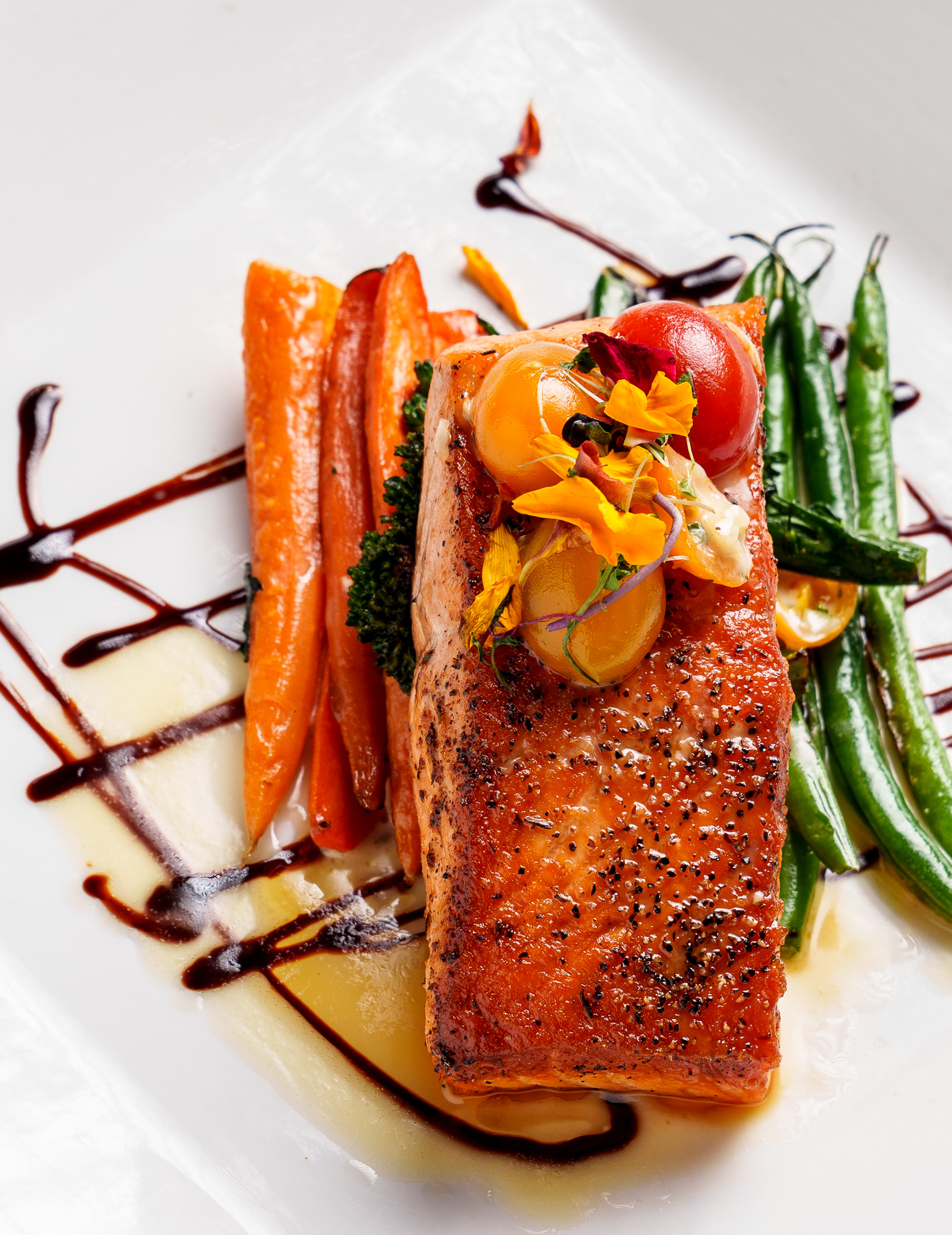 Glazed Salmon with Vegetables