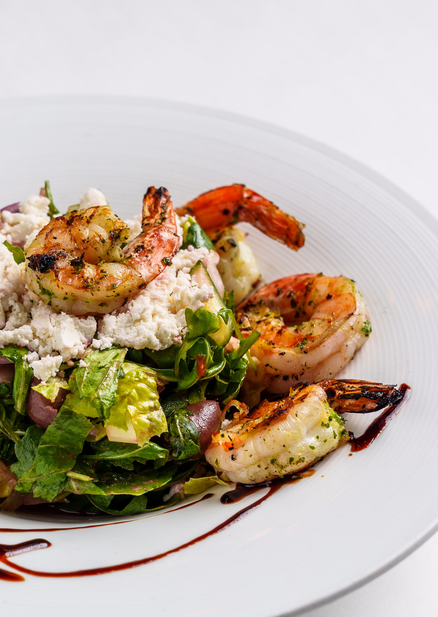 Grilled Shrimp Greek Salad